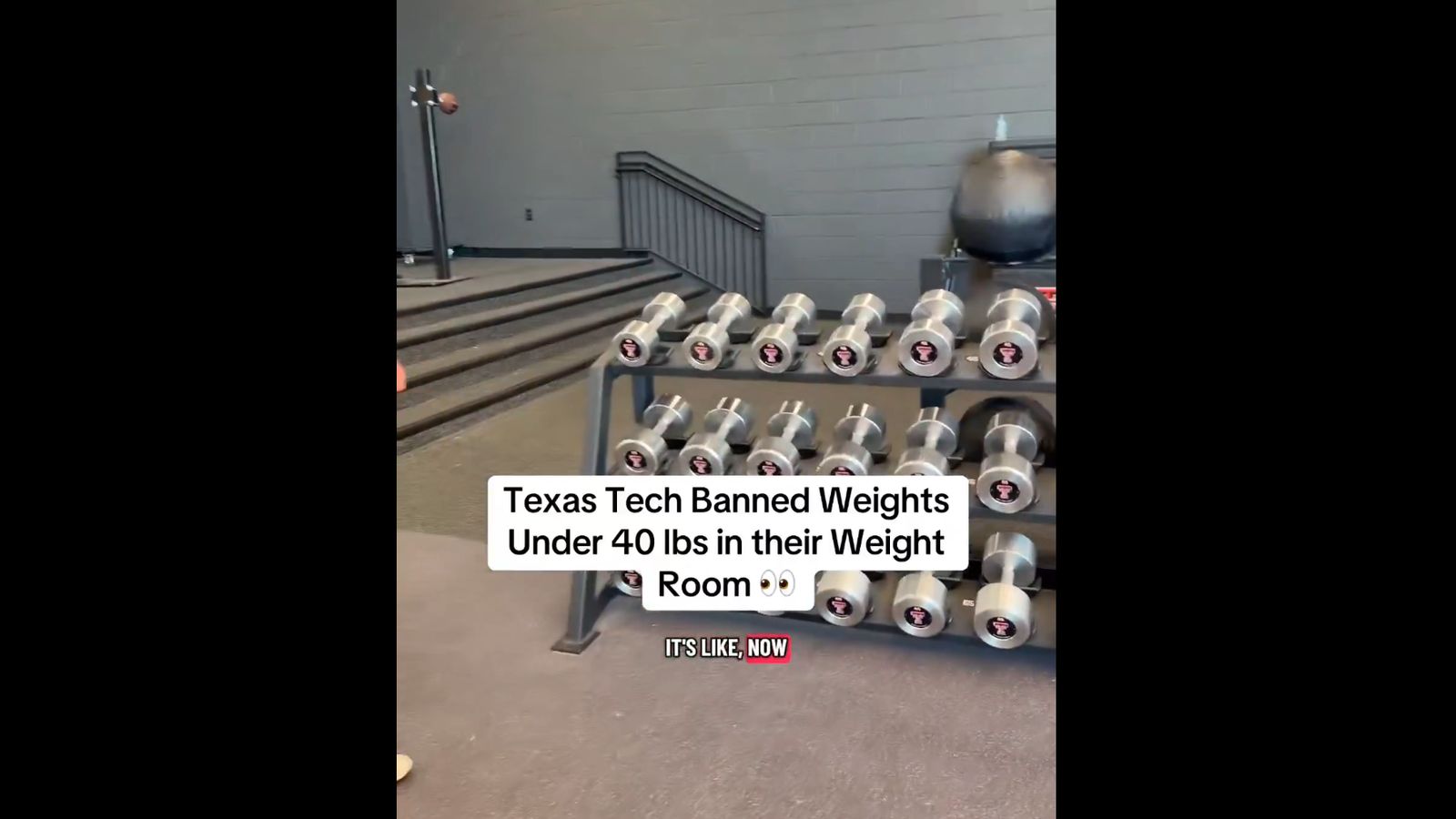 Texas Tech responds to viral video claiming they've banned dumbbells under 40 pounds (Texas Tech)